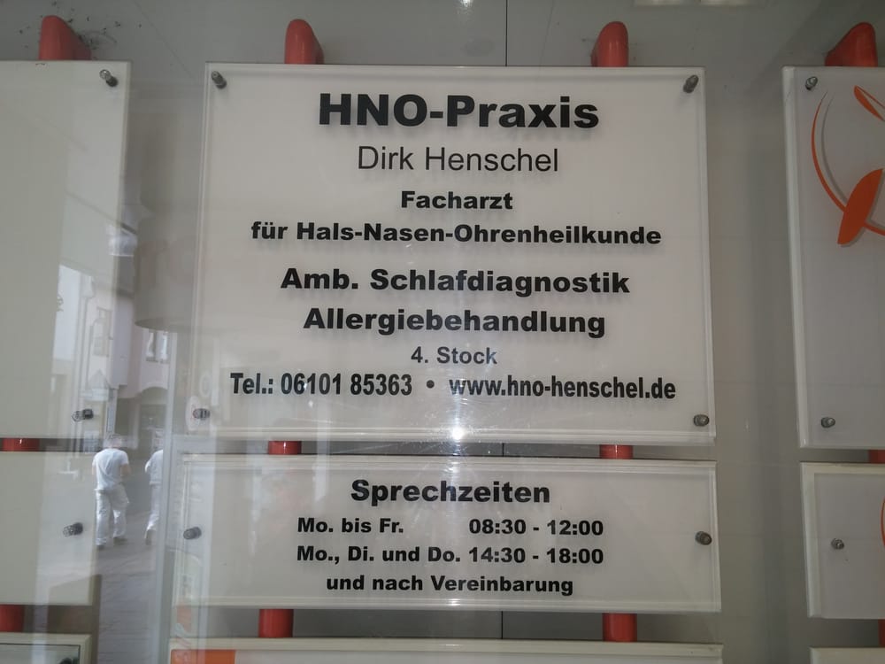 HNO DR. HENSCHEL Frankfurter Str. 30, Bad Vilbel, Hessen, Germany Ear Nose & Throat Phone