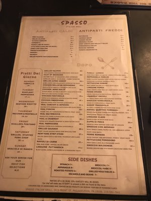 Menu photo 5 Spasso Italian Grill Philadelphia, PA Menu photo 5 Spasso Italian Grill Philadelphia, PA