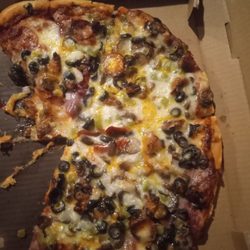 Firehouse Pizza - A pizza that wasn't made correctly more black olives and extra cheese then what we never ordered  This pizza was supposed to be a supreme