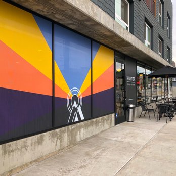 Hilltop Coffee + Kitchen - Exterior photo-op wall. It's glass guys, don't lean against it lol - Coffee & Tea Near Me - Los Angeles, California Hilltop Coffee + Kitchen - Exterior photo-op wall. It's glass guys, don't lean against it lol - Coffee & Tea Near Me - Los Angeles, California