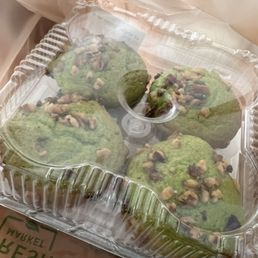 Pistachio muffins!!! Try them heated with butter