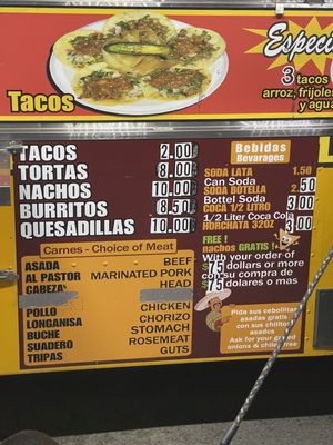 Menu photo 1 Tacos El Chaka La Puente, CA Menu photo 1 Tacos El Chaka La Puente, CA