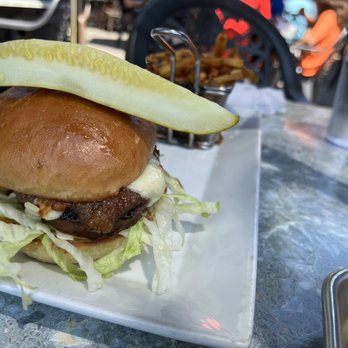 The Bruce Bar & Grill - Jammin' Cheese burger (A 6 oz patty topped with house-made bacon jam, and melted Ontario made Cheese curds.) - Steakhouses Near Me - Kincardine, Ontario The Bruce Bar & Grill - Jammin' Cheese burger (A 6 oz patty topped with house-made bacon jam, and melted Ontario made Cheese curds.) - Steakhouses Near Me - Kincardine, Ontario