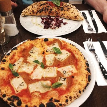 La Stella Nera - Salame pizza + calzone with ricotta enjoyed w Quartermeister pils (an interesting social enterprise brew that supports local causes!) - Pizza Near Me - Berlin, BE