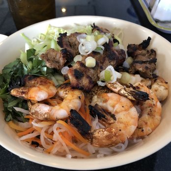Little Saigon - Vermicelli with Chargrilled Pork & Shrimp (#14), one of many great vermicelli bowl options. - Vietnamese Near Me - Baton Rouge, Louisiana