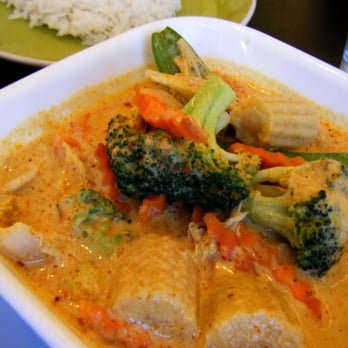 Thai Cuisine Restaurant - Massaman curry with fried tofu and veggies! Yummy! - Thai Near Me - Orlando, Florida