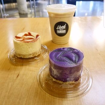 Hood Famous - Ube and guava cheesecake and pandan coffee - Cafes Near Me - Seattle, Washington Hood Famous - Ube and guava cheesecake and pandan coffee - Cafes Near Me - Seattle, Washington