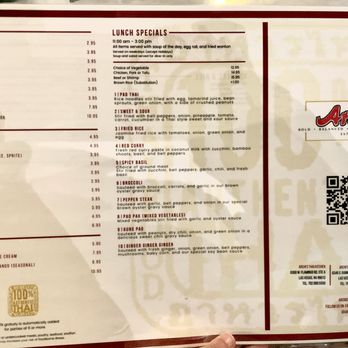 Archi's Thai Cafe - Menu 2024.02 (2/2) - Thai Near Me - Las Vegas, Nevada