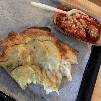 Bread and Salt - Rosemary potato slice & meatballs - Pizza Near Me - Jersey City, New Jersey