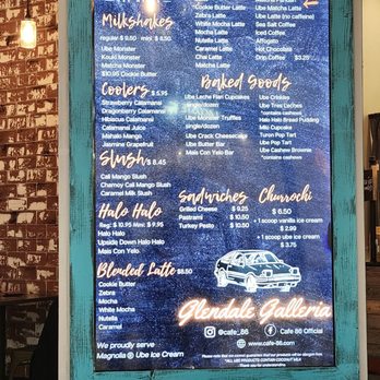 Cafe 86 - Menu - Desserts Near Me - Glendale, California
