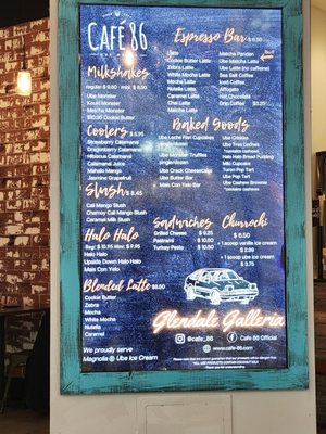 Menu photo 2 Cafe 86 Glendale, CA