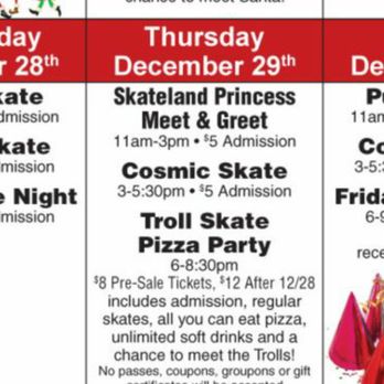 Skateland Mesa - Schedule reads cosmic skate for today. - Skating Rinks Near Me - Mesa, Arizona Skateland Mesa - Schedule reads cosmic skate for today. - Skating Rinks Near Me - Mesa, Arizona