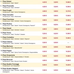 Pizzeria Napoli - Menu 1