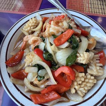 Pacifica Thai Cuisine - Combination seafood kha-prow - Thai Near Me - Pacifica, California Pacifica Thai Cuisine - Combination seafood kha-prow - Thai Near Me - Pacifica, California