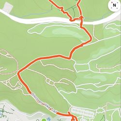 Map of the trail we walked on Strava