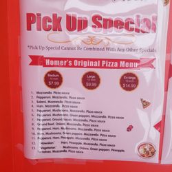 Homer's Pizza - Pick up special