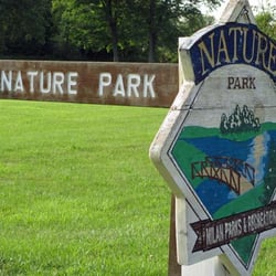 Milan Nature Park - The signs out on Platt Road in Milan.