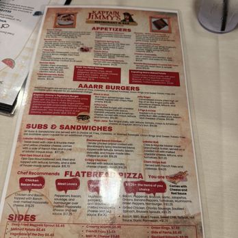 Kaptain Jimmy's - Kaptain Jimmy Menu 2 - American Near Me - Agawam, Massachusetts