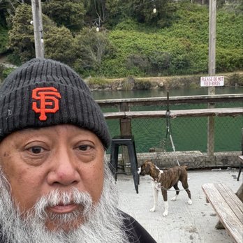 HarborView Bistro & Bar - Outside dining for me and my pup Cheyenne! - Breakfast & Brunch Near Me - Fort Bragg, California HarborView Bistro & Bar - Outside dining for me and my pup Cheyenne! - Breakfast & Brunch Near Me - Fort Bragg, California