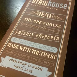 The Brewhouse - Menu