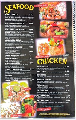 Menu photo 2 Los Charros Quincy, IL