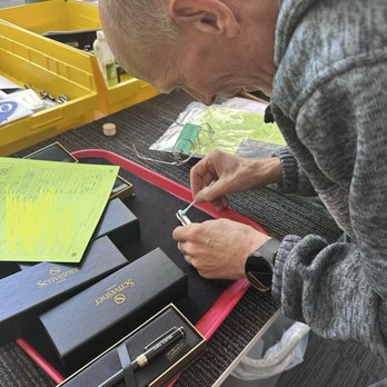 Heirloom Engravers - Wade, the Master Engraver, doing final touches - Engraving Near Me - San Francisco, California