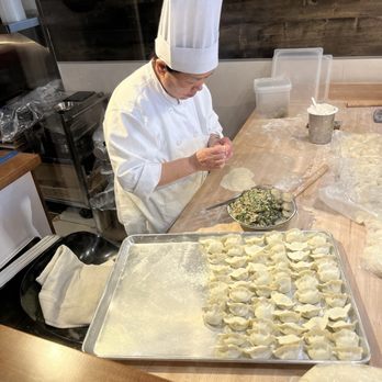 Dumpling Queen - Chef preparing the dumplings fresh - Chinese Near Me - Whittier, California