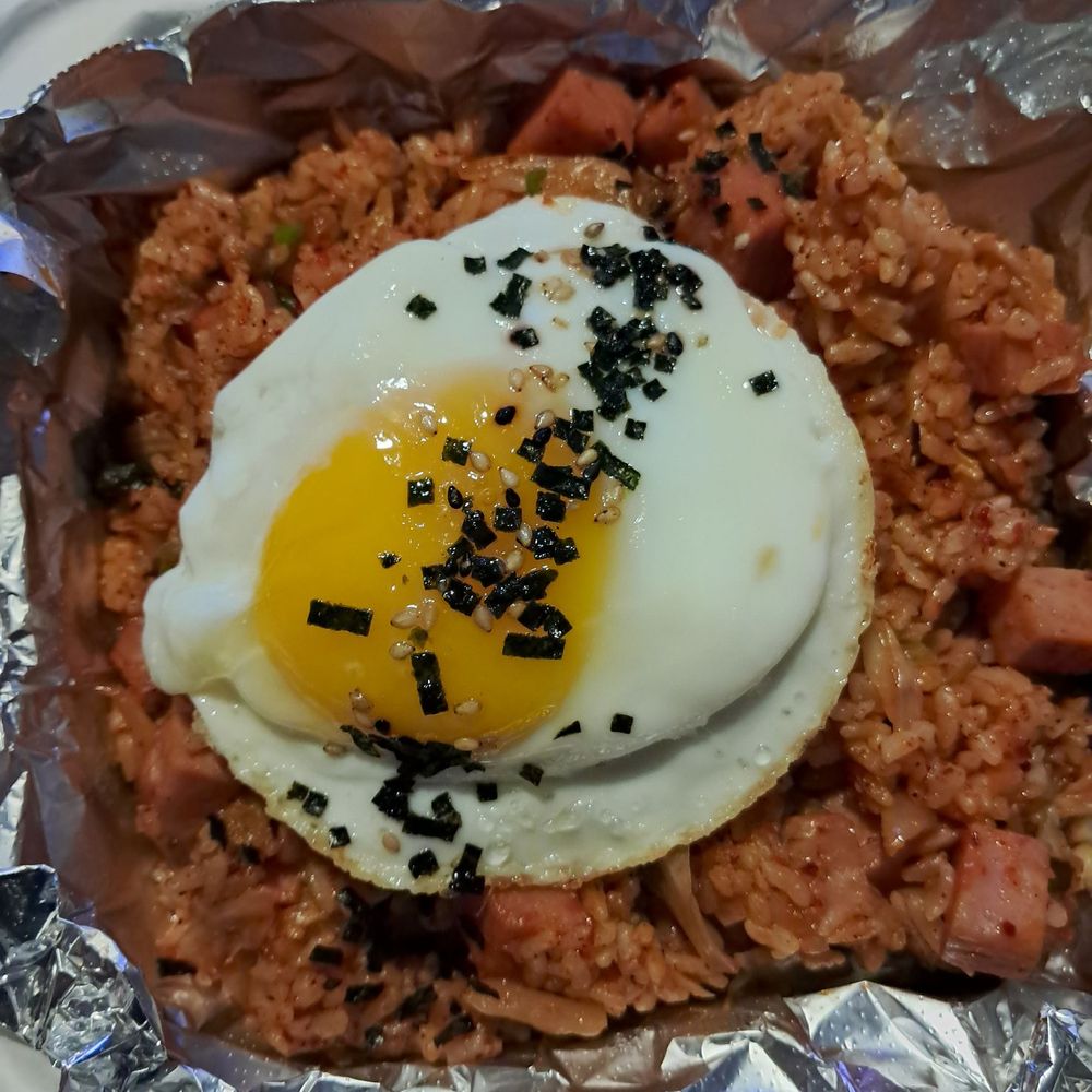 Cafe Moon - Kimchee spam fried rice with sunny side egg - Korean Near Me - Kihei, Hawaii Cafe Moon - Kimchee spam fried rice with sunny side egg - Korean Near Me - Kihei, Hawaii