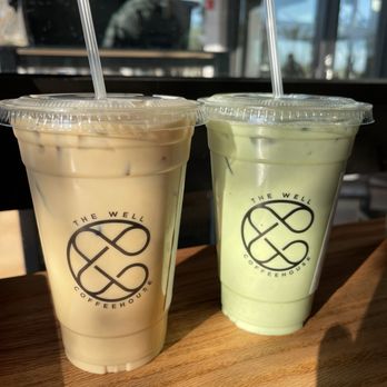 The Well Coffeehouse - Iced vanilla latte, iced matcha latte - Coffee & Tea Near Me - Clovis, California