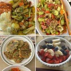 Mommy & Baby Pre / Post-natal Homecare Service - Sarah's delicious cooking! Pesto pasta & salmon Salad Pancake Oatmeal with fruit (I asked her to make this everyday)