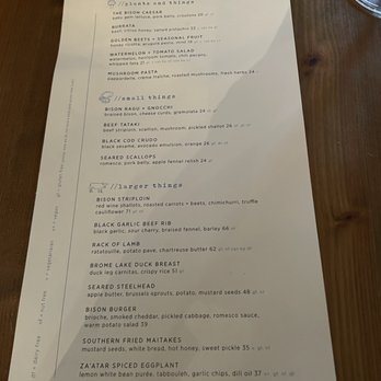The Bison Restaurant - Menu - Canadian (New) Near Me - Banff, Alberta The Bison Restaurant - Menu - Canadian (New) Near Me - Banff, Alberta