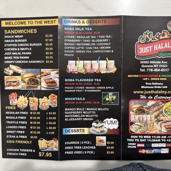 Just Halal - January 2024 Menu - Mexican Near Me - Hollis, New York