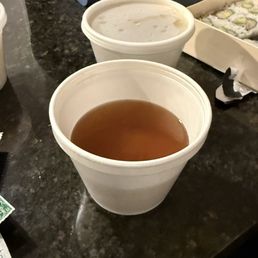 Half filled miso soup