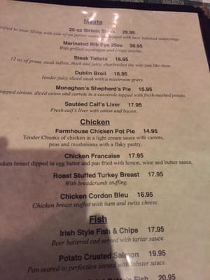 Menu photo 4 Monaghan's Restaurant Rockville Centre, NY