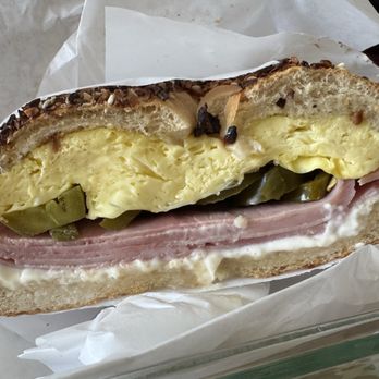 Manley Donuts - Egg, ham, and jalapeño bagel - Donuts Near Me - San Jose, California
