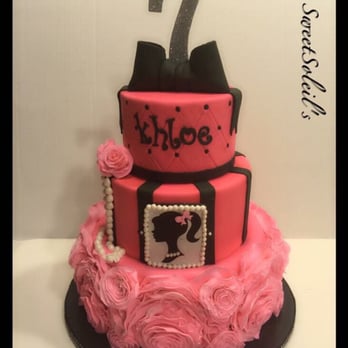 SweetSoleils Treats - Very elegant Barbie Silhoutte cake made by SweetSoleil's - Cupcakes Near Me
