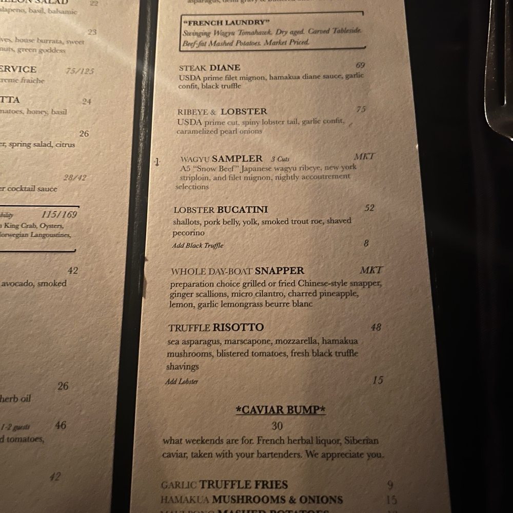 Gaslamp  - "Why you're here" menu - Steakhouses Near Me - Kailua, Hawaii