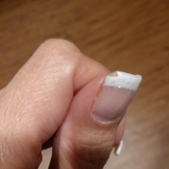 Brio Spa and Nail Salon - Just adding another pic of the gel chipping off the left thumb nail. Been to so many other salons and NEVER has this happened!! - Nail Salons Near Me - Marlton, New Jersey