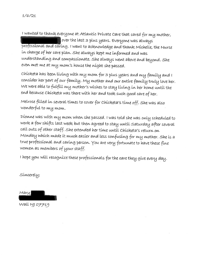 Atlantic Private Care Services - home care agency in Basking Ridge, NJ