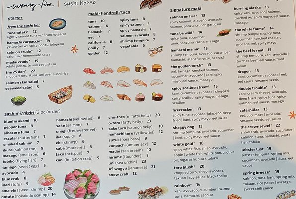 Menu photo 2 Twenty Five Sushi House Katy, TX