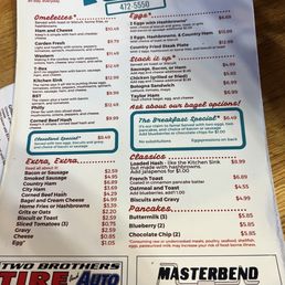 menu and prices