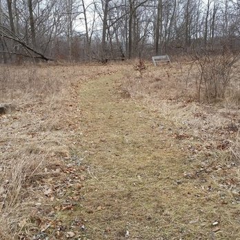 Hathaway Preserve at Ross Run - A flatter section of the trail and a good visual of the benches you can find. - Hiking Near Me - Wabash, Indiana Hathaway Preserve at Ross Run - A flatter section of the trail and a good visual of the benches you can find. - Hiking Near Me - Wabash, Indiana