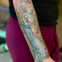 Good Fortune Tattoo Studio - Peacock by Amanda Heyd