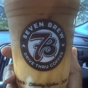 7 Brew Coffee - Limited Time - Funnel Cake Caramel Macchiato - Coffee & Tea Near Me - Orlando, Florida