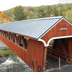 Littleton Grist Mill - The "covered bridge" for pedestrians behind the mill