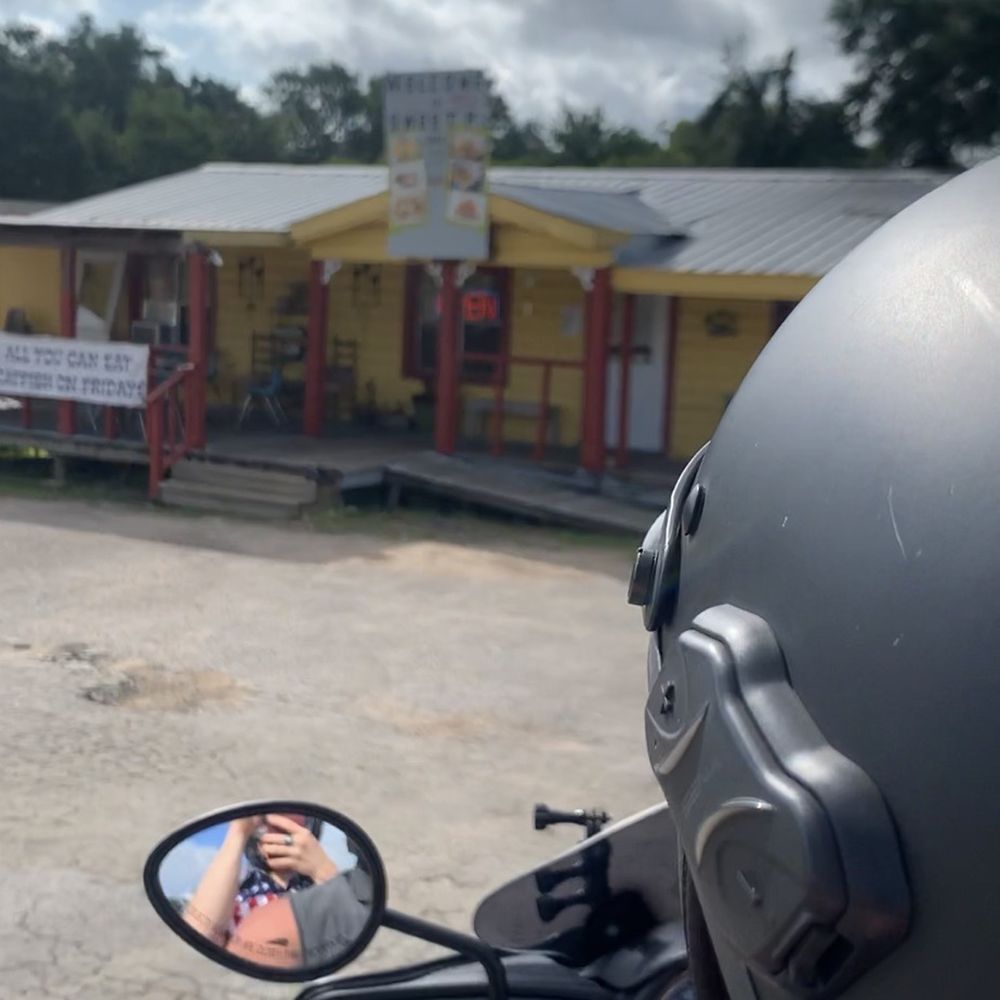Sweet P’s Cafe - Motorcycle ride in the front of restaurant - American Near Me - Plantersville, Texas Sweet P’s Cafe - Motorcycle ride in the front of restaurant - American Near Me - Plantersville, Texas