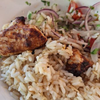 Yasmeen - Shish tawook platter with rice pilaf - Mediterranean Near Me - Clifton, New Jersey Yasmeen - Shish tawook platter with rice pilaf - Mediterranean Near Me - Clifton, New Jersey