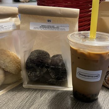 Barako Coffee shop - Tiramisu iced coffee, Cheese and Ube Pandesal, and Garlic roasted peanuts! - Empanadas Near Me - Mesa, Arizona
