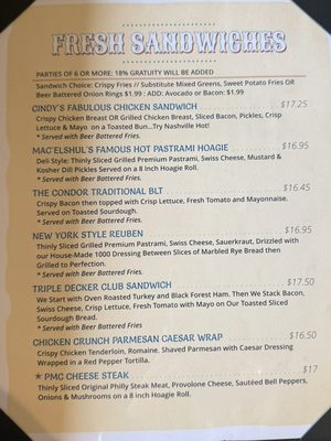 Menu photo 1 Condor Cafe Pine Mountain Club, CA