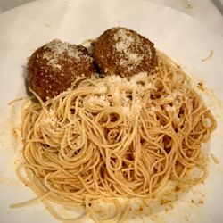 Sandro's Trattoria - Angel hair paste and meatballs